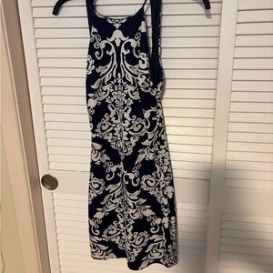 Blue and White Mini Dress